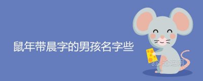 ​鼠年带晨字的男孩名字有哪些