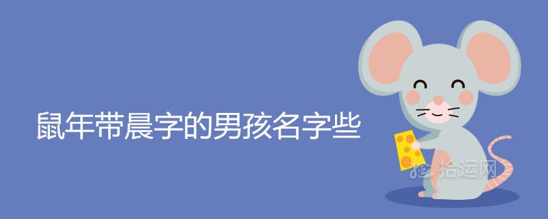 鼠年带晨字的男孩名字有哪些