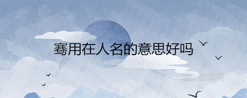 骞用在人名的意思好吗 跟什么字搭配最霸气